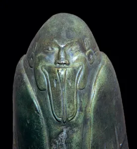 Aztec Prints: Aztec statuette of a duckbilled god