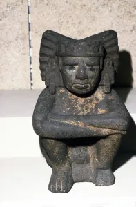 Fire God Prints: Aztec stone figure of seated Fire-God Xiuhtecuhtli, 1300-1521