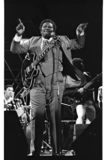 Electric Guitar Prints: B. B. King, Capital Jazz, Knebworth, 1982. Artist: Brian O Connor