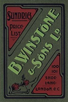 Typeface Gallery: B. Winstone & Sons Ltd. advertisement, 1907