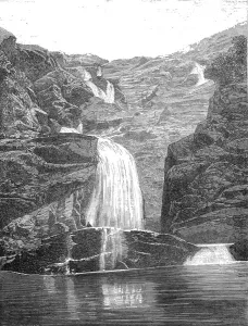 The Ba Falls, in Lebris Bay; Some Account of New Caledonia, 1875. Creator: Unknown