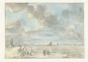 Jurriaan Andriessen Prints: De Baak, a seaside resort on the IJ, 1803. Creator: Juriaan Andriessen