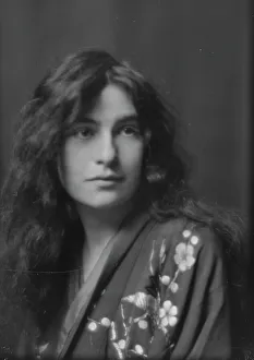 Bathrobe Prints: Babcock, Jessie C. Miss, portrait photograph, 1912 May 28. Creator: Arnold Genthe