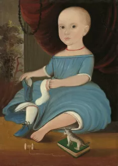 Sock Collection: Baby in Blue, c. 1845. Creator: William Matthew Prior