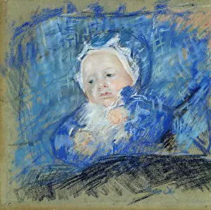 Cassatt Prints: Baby in Blue in Its Carriage, 1881. Creator: Cassatt, Mary (1845-1926)
