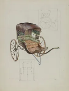 Baby Carriage Prints: Baby Buggy, c. 1937. Creator: Floyd R. Sharp