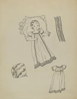 Rosalia Lane Prints: Baby Cap, 1935/1942. Creator: Rosalia Lane
