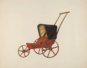 Baby Carriage Prints: Baby Carriage, 1935 / 1942. Creator: Fred Hassebrock