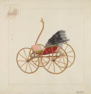 Pram Collection: Baby Carriage, c. 1937. Creator: Edward L Loper