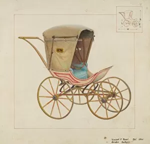 Pram Collection: Baby Carriage, c. 1937. Creator: Vincent P. Rosel