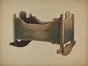 Cradle Gallery: Baby Cradle, c. 1940. Creators: Harley Kempter, Bruce Gentry