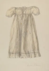 Babywear Prints: Baby Dress, c. 1940. Creator: Cora Parker