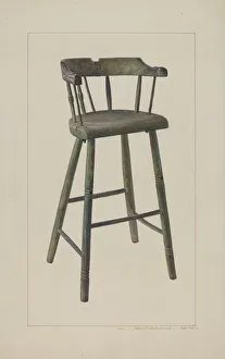 John Swientochowski Prints: Baby High Chair, 1938. Creator: John Swientochowski