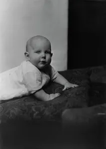 Baby of Mrs. Hager, portrait photograph, 1919 Oct. 9. Creator: Arnold Genthe
