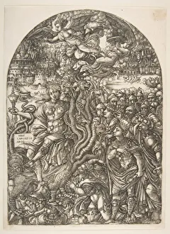 Apocalypse Gallery: The Babylon Harlot seated on the Seven-Headed Beast, from the Apocalypse.n.d