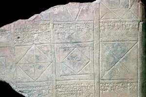 Babylonian clay tablet with Geometrical Problems