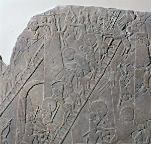 Babylonian depiction of the siege of an Egyptian city, 7th century Babylonian depiction of the siege of an Egyptian city, 7th century