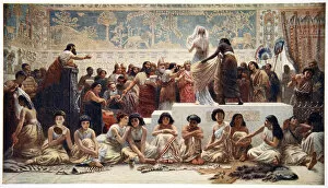 Mesopotamian Gallery: The Babylonian Marriage Market, 1915. Artist: Ernest Wellcousins