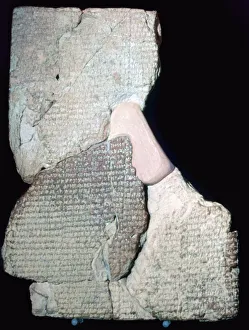 Babylonian story of the flood on a clay tablet, probably from Sippor, Old Babylonian, 1635BC