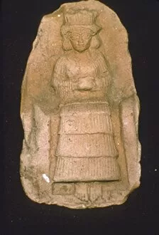 Astarte Gallery: Babylonian Terracotta Plague of Goddess Astarte, c2000BC-1600 BC