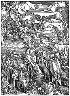 Apocalypse Gallery: The Babylonian Whore, 1498, (1936). Artist: Albrecht Durer