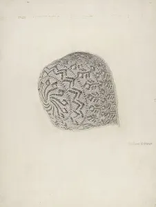 Lace Cap Prints: Baby's Cap, c. 1938. Creator: Richard Whitaker
