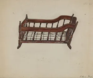 Cradle Gallery: Babys Cradle, 1935 / 1942. Creator: Edna C. Rex