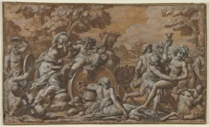 Bacchanal, 1600s. Creator: Pietro da Cortona (Italian, 1596-1669), circle of