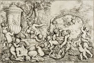 Feast Collection: Bacchanal, 1640. Creators: Giovanni Andrea Podestà, Francesco Salamanca