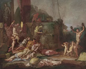 Dionysos Prints: Bacchanal, 1660. Creator: Giulio Carpioni
