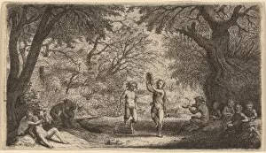 Bacchanal with a Dancing Couple in the Center. Creator: Willem Basse