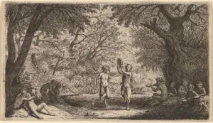 Bacchanal with a Dancing Couple in the Center. Creator: Willem Basse Bacchanal with a Dancing Couple in the Center. Creator: Willem Basse