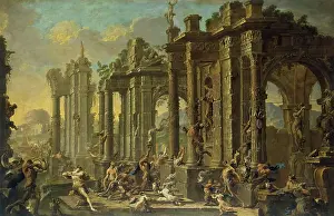 Imaginary Prints: Bacchanalia, 1710. Creators: Alessandro Magnasco, Clemente Spera
