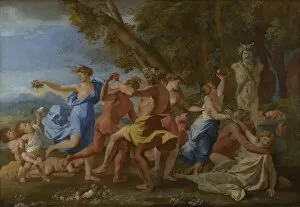 Ancient Roman Festivals Gallery: A Bacchanalian Revel before a Herm, 1632. Artist: Poussin, Nicolas (1594-1665)