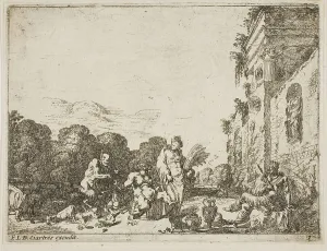 Bacchanal Prints: Bacchanalian Scene with Allegorical Figures, n.d. Creator: Johann Wilhelm Bauer