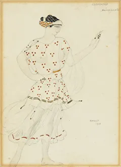 Diaghilev Collection: Bacchante. Costume design for the ballet Cleopatra by A. Arensky, 1910