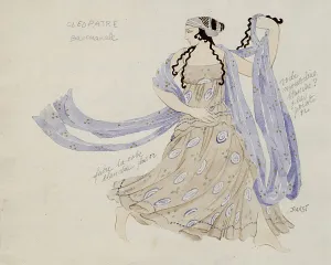 Cleopatra Prints: Bacchante. Costume design for the ballet Cleopatra by A