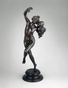 Bacchante Prints: Bacchante with Infant Faun, Modeled 1894, cast after 1894. Creator: Jaboeuf et Rouard