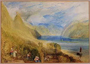 Tending Prints: Baccharach on the Rhine, c1820. Creator: JMW Turner