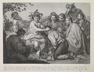 Velazquez Diego De Silva Prints: Bacchus, 18th-19th centuries. Creators: Diego Velasquez, Manuel Salvador Carmona