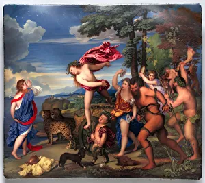 Bacchus and Ariadne, 1808-1811. Creator: Henry Bone (British, 1755-1834)