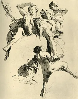 Von Hadeln Prints: Bacchus and Ariadne, c1740, (1928). Artist: Giovanni Battista Tiepolo