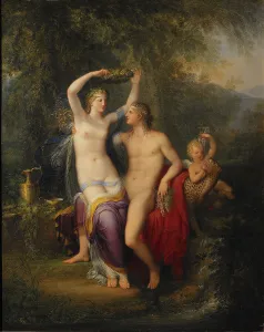 Leopard Prints: Bacchus and Ariadne, late 18th century. Creator: Jonas Akerstrom