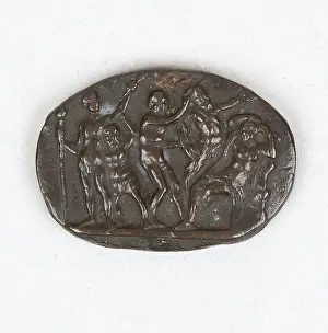 Hand Carved Prints: Bacchus and Ariadne with Nessus, 15th century. Creator: Unknown