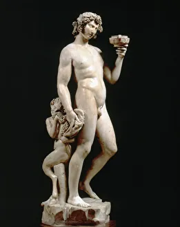 Firenze Prints: Bacchus, c. 1496 - 1497, work in marble by Michelangelo
