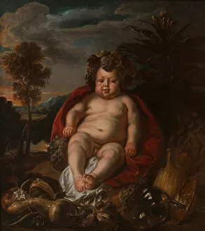 Ancient Roman Festivals Gallery: Bacchus as a child. Artist: Jordaens, Jacob (1593-1678)