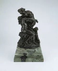 Bacchus Collection: Bacchus Consoling Ariadne, modeled c. 1892 (cast 1903 / 07). Creator: Jules Dalou