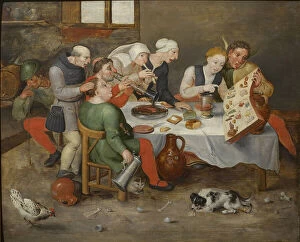 Drunkard Collection: The Bacchus Singers, 1580. Creator: Bosch, Hieronymus, (School)