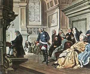 Bach visits Frederick the Great, 1747, (1936). Creator: Unknown