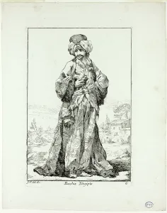 Vien Joseph Marie I Prints: Bacha d'Égypte, plate six from Caravanne du Sultan à la Mecque